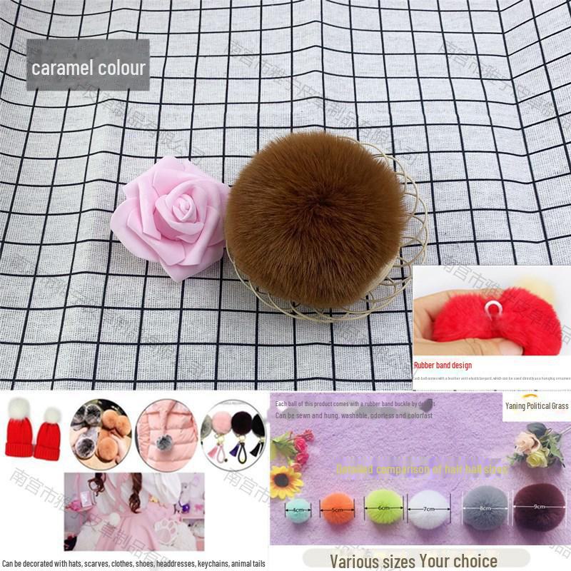 Помпоны из меха кролика Рекс для украшений, одежды, обуви, головных уборов, брелоков и сумок