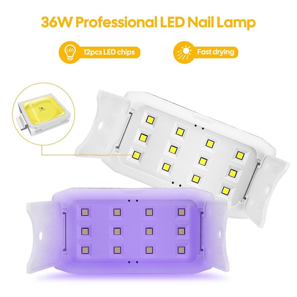 UV Nail Lamp, 36W Mini Nail Polish Dryer Portable For Gel Polish USB LED UV Light