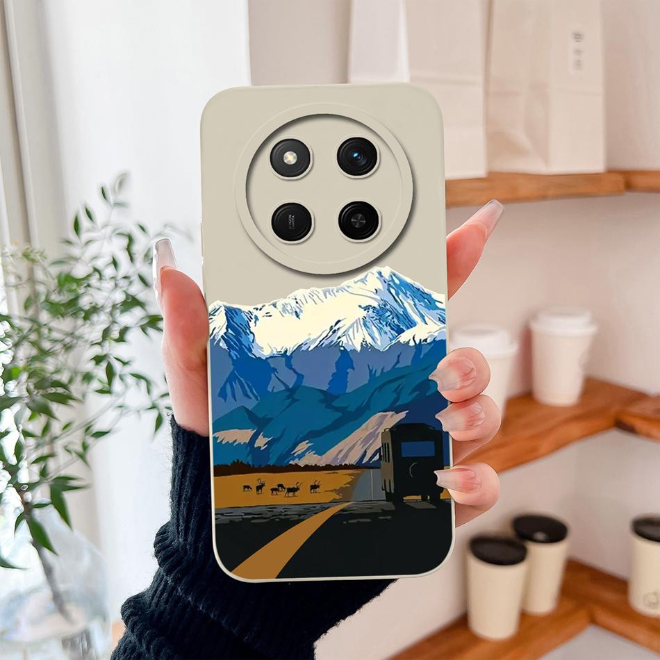 For Honor Magic 7 Lite Phone Case Cute Astronaut Full Coverage Anti Drop Lightweight High Quality Soft Liquid Silicone Bumper