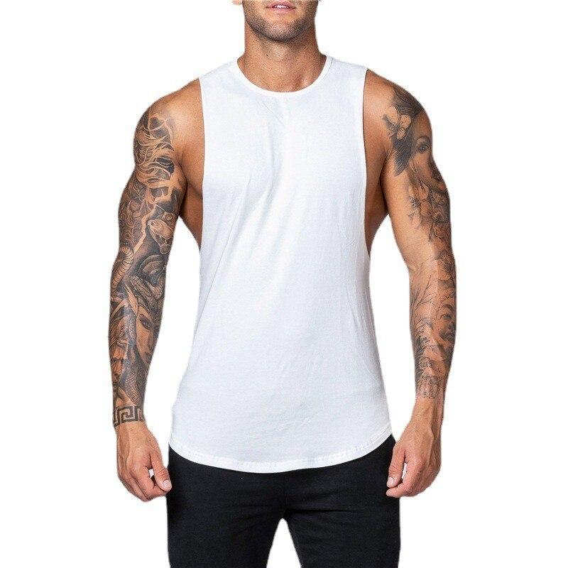 Muscleguys Summer Men's Loose Bodybuilding Sleeveless T-shirt Gym Training Tank Top Fitness Clothing