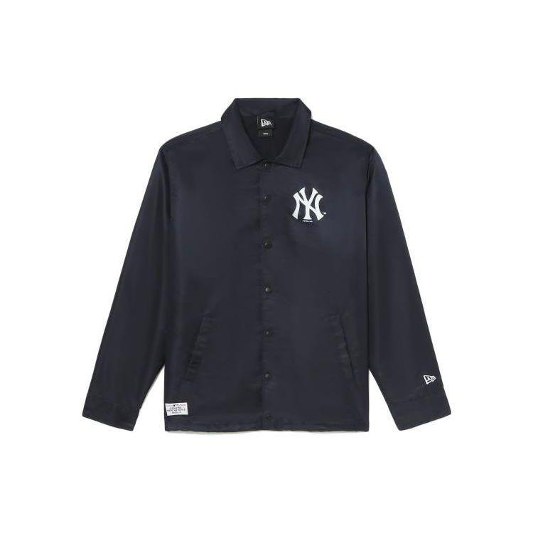 New Era X MLB Сотрудничество Весна/Лето 23 Принт с логотипом Однобортный Приталенный Воротник Длинный рукав Куртка Мужские куртки Темно-синий 13471013