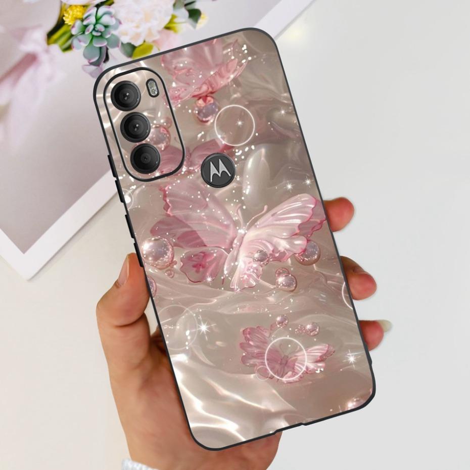 Lovely Printing Case For Motorola Moto G71 5G Soft TPU Black Silicone Back Cover For MOTO G71 G 71 5G XT2169-1 Phone Cases