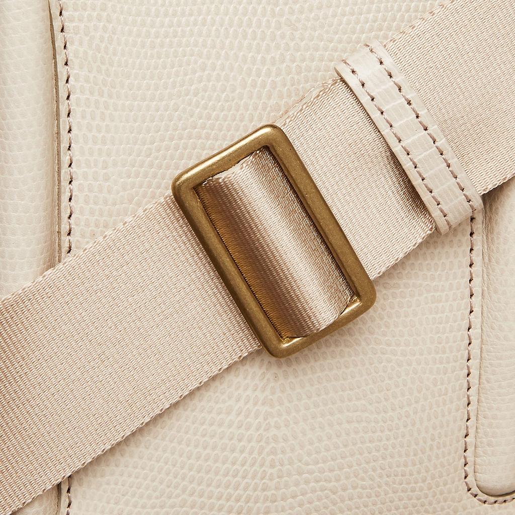 И Jolly Mini Boston Сумка через плечо из тисненой коровьей кожи, один размер, экрю, слоновая кость [Toff Lodestone]