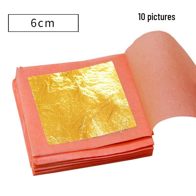 Золотые листы 24 карата Листья для декора 99% чистоты Идеально для золочения статуй Будды Арт-проектов Поделок 10 листов