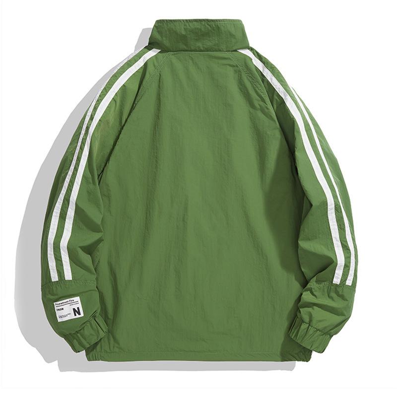 Осенняя высококачественная куртка с контрастными цветами и воротником-стойкой для мужчин и женщин, ветрозащитная мужская куртка