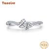 Tancise Classic 925 Sterling Silver  Zircon Ring Ladies Jewelry Wedding Promise Party Gift
