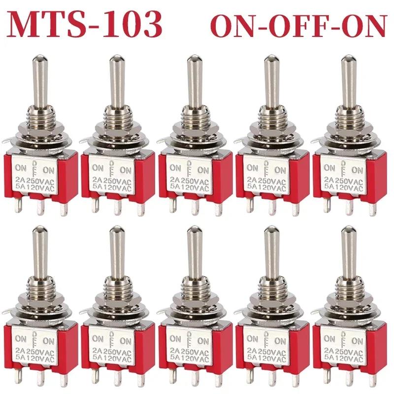 10Pcs 6mm Toggle Switch Mini Power Button Switch Rocker Switch with Waterproof Cap MTS-102 MTS-103 MTS-202 MTS-203 Battery Switches5
