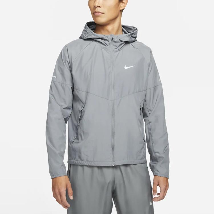 Nike Куртки MILER Мужские Серые С капюшоном Умеренные Другие DD4747-084