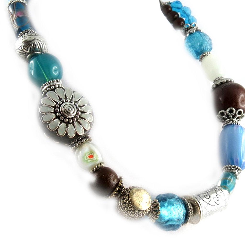 Les Trésors De Lily [E0638] - Designer Necklace 'Douchka' Blue