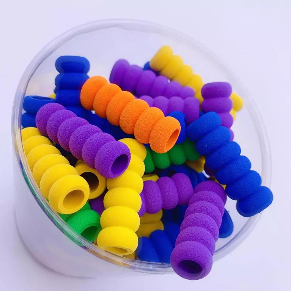 Stationery Assorted Colors Non-slip for  Pencil Gripper Writing Aid Soft Foam Pencil Cover Pencil Holder Pencil Grips