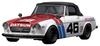Масштабная модель Ignition Model Datsun Fairlady 2000 Готовая модель 1/18 (SR311) Красный Белый