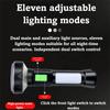 USB-зарядка Мощный основной свет Светодиодный фонарик Компактный дизайн Портативный светодиодный фонарь Прочный Водонепроницаемый Боковой свет COB Аварийный