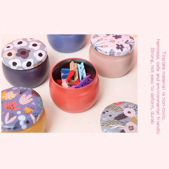 Мини-коробка для хранения из жести, универсальный круглый стильный контейнер для заколок, сережек, колец, конфет, чая