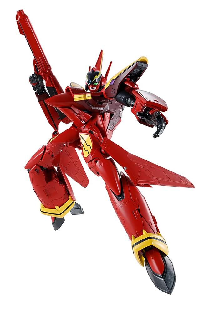 TAMASHII NATIONS HI-METAL R Macross 7 VF-19 Kai Fire Valkyrie, Approximately 150mm, PVC, ABS, and Die-cast Pre-painted Action Figure