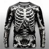 3D Print Skeleton Skulls Pattern T Shirts Men Long Sleeve Casual Fashion T-shirt Top Sweatshirt Breathable Streetwear Loose Tees