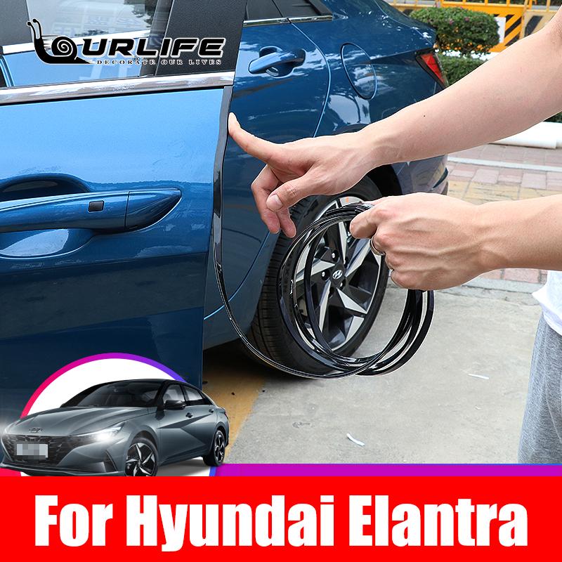 Противоударная полоса для двери автомобиля со стальным диском, накладка на бампер, защита от царапин, уплотнительная защита, декор автомобиля для Hyundai