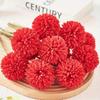 Artificial Chrysanthemum Ball Flowers Dandelion Hydrangea Arrangement Bouquet Present for Friends Bridal Wedding Bouquet Decor for