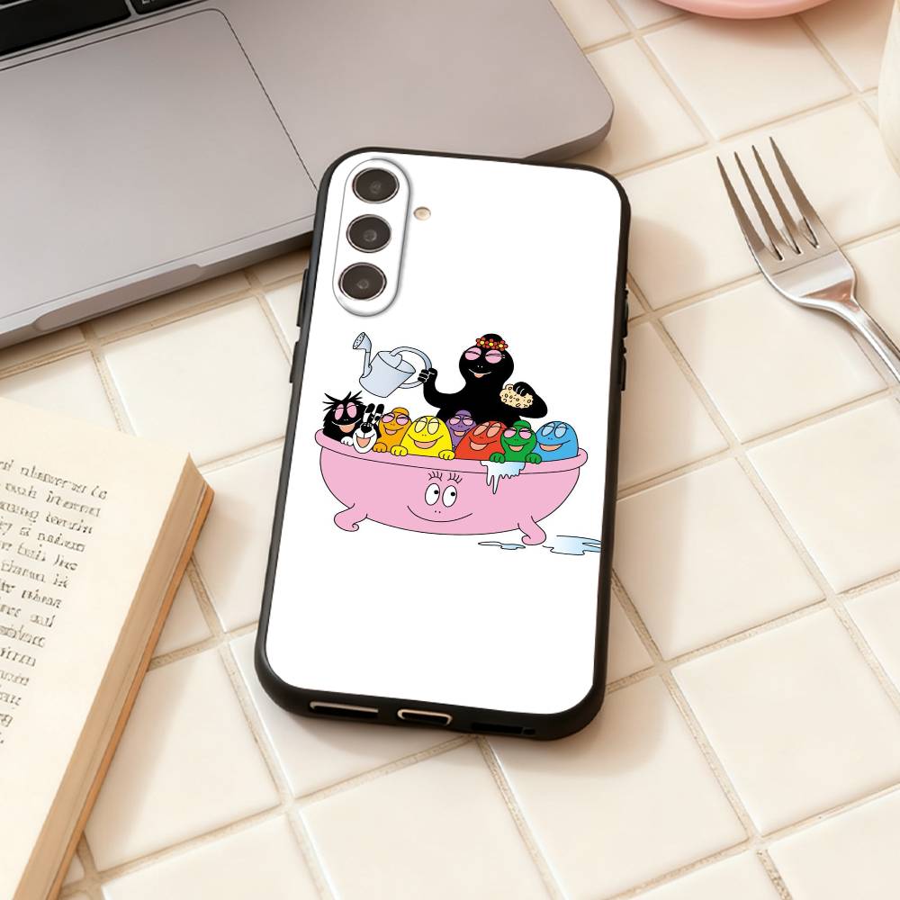 Чехол для телефона 'Семья Барбапапа' B-Barbapapa для Samsung Galaxy A73, A72, A71, A70, A53, A52, A51, Других Мягкий Черный Корпус