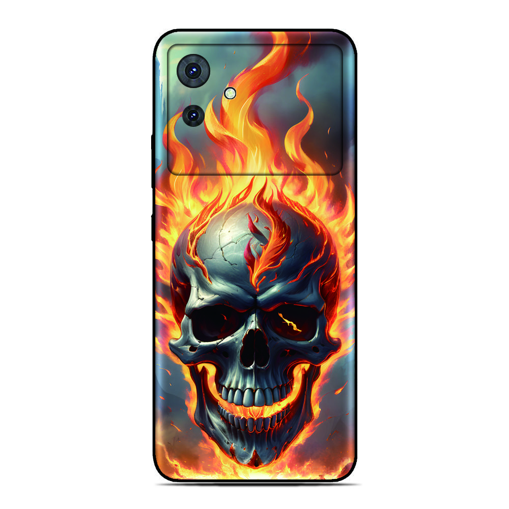 Flame Skull Phone Case For Blackview Wave 9C 8C 6C Shark 9 Color 8 Oscal C80 C70 C60 C30 C20 Pro Flat 2 1C 2C Tiger 13 12 Cover