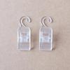 10PCS Transparent Plastic Hook Clip Portable Travel Mini Clothespin Socks Towel Clip