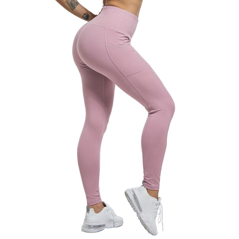 Женские леггинсы с карманами для тренировок, эластичные узкие брюки с высокой талией, брюки для фитнеса, бега, йоги