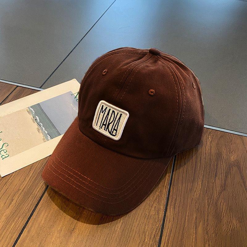 Maria Letter Embroidery Baseball Hat Peaked Cap Adjustable Shade Breathable
