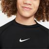 Nike Детская облегающая футболка с длинным рукавом, быстросохнущая, детские топы, черный цвет FJ6822-010