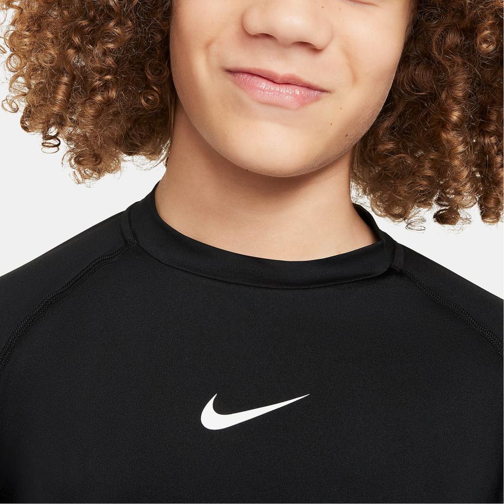 Nike Детская облегающая футболка с длинным рукавом, быстросохнущая, детские топы, черный цвет FJ6822-010