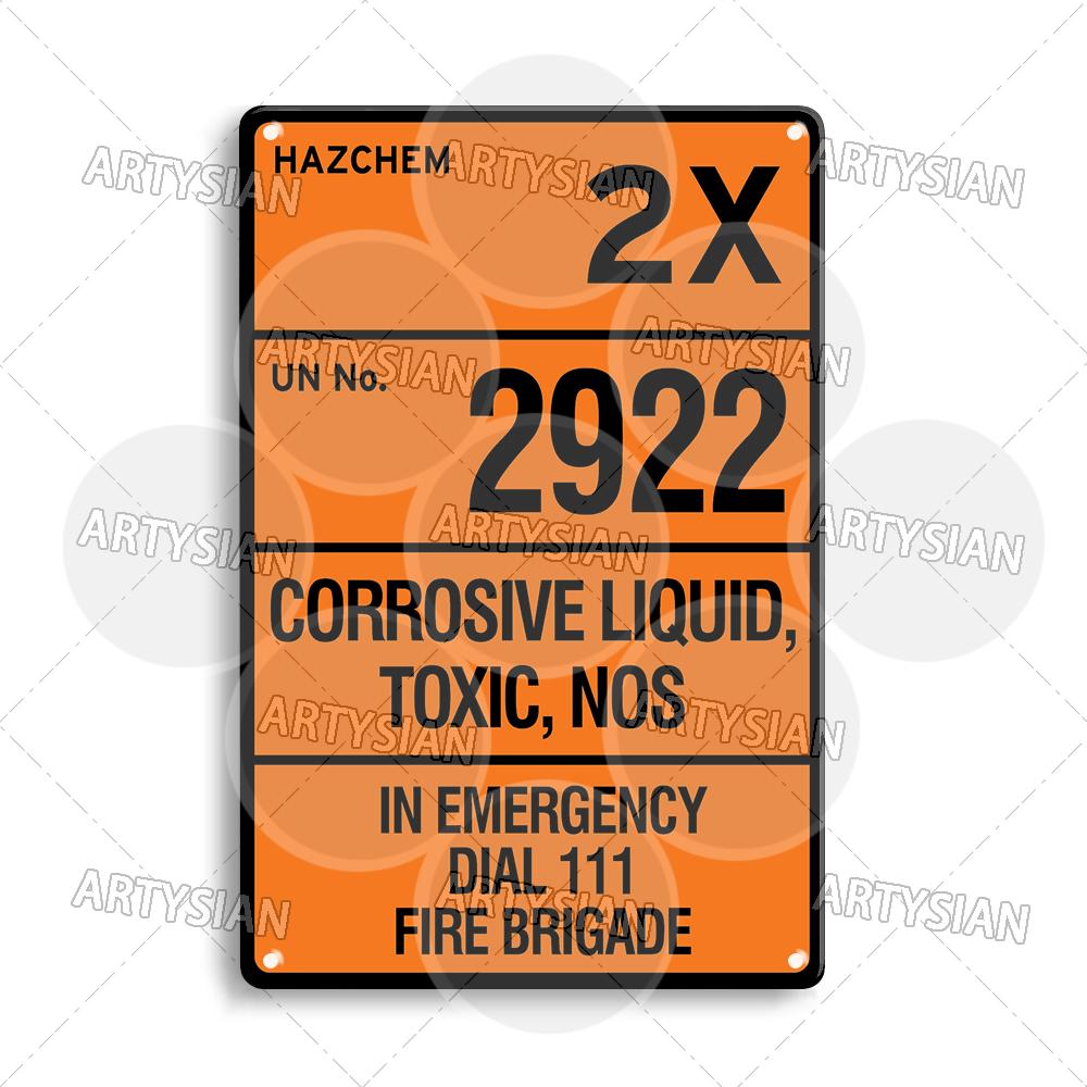 Biological Hazchem Sign Arsenical Pesticides Warning Plaque Corrosive Liquid Diesel Fill Point Toxic Material Farm Hazard Poster