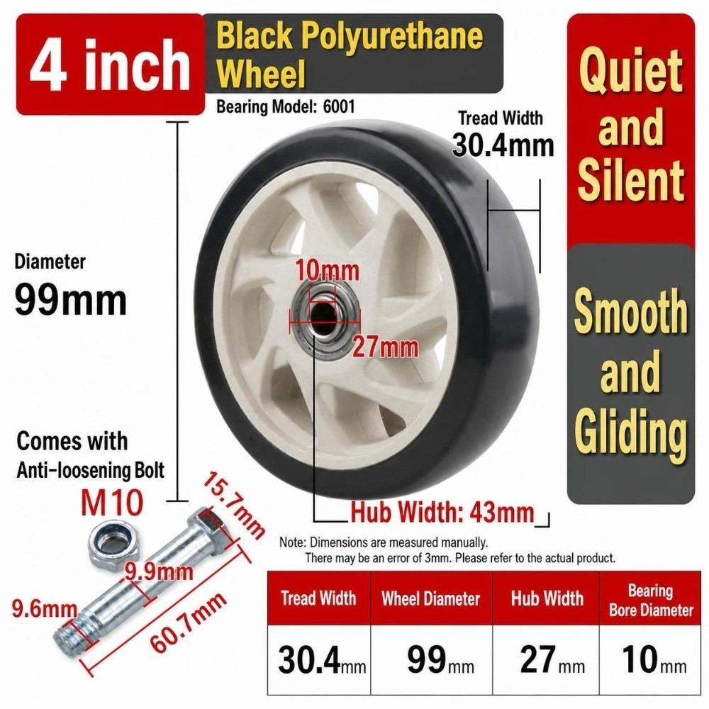 Double Bearings Caster Wheel High Load Capacity Roller Wheel Durable Trolley Wheel Industrial Move