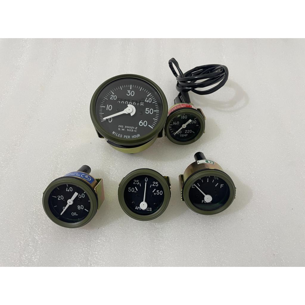 Gauges Kit Speedometer Temp-Oil Fuel Ampere Willys MB Jeeps Ford GPW |Fit For