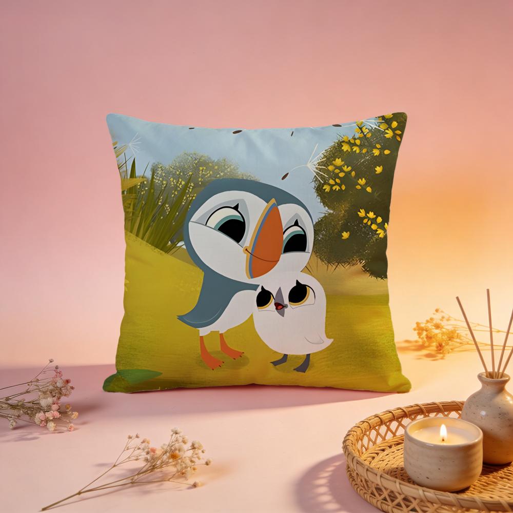 Hot PPuffin Rockiou Cushion Cover Comfortable Durable Pillow Cover MultiScene for Home Office Car Sofa