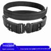 Men's Black Nylon Tactical Belt with Alloy Buckle - Braided for Security, Suitable for Outdoor Training and Duty Activities.