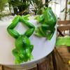 Cartoon Small Frog Figurine Set Cute Climbing Frog Figurines  For Office Outdoor Plant Decor