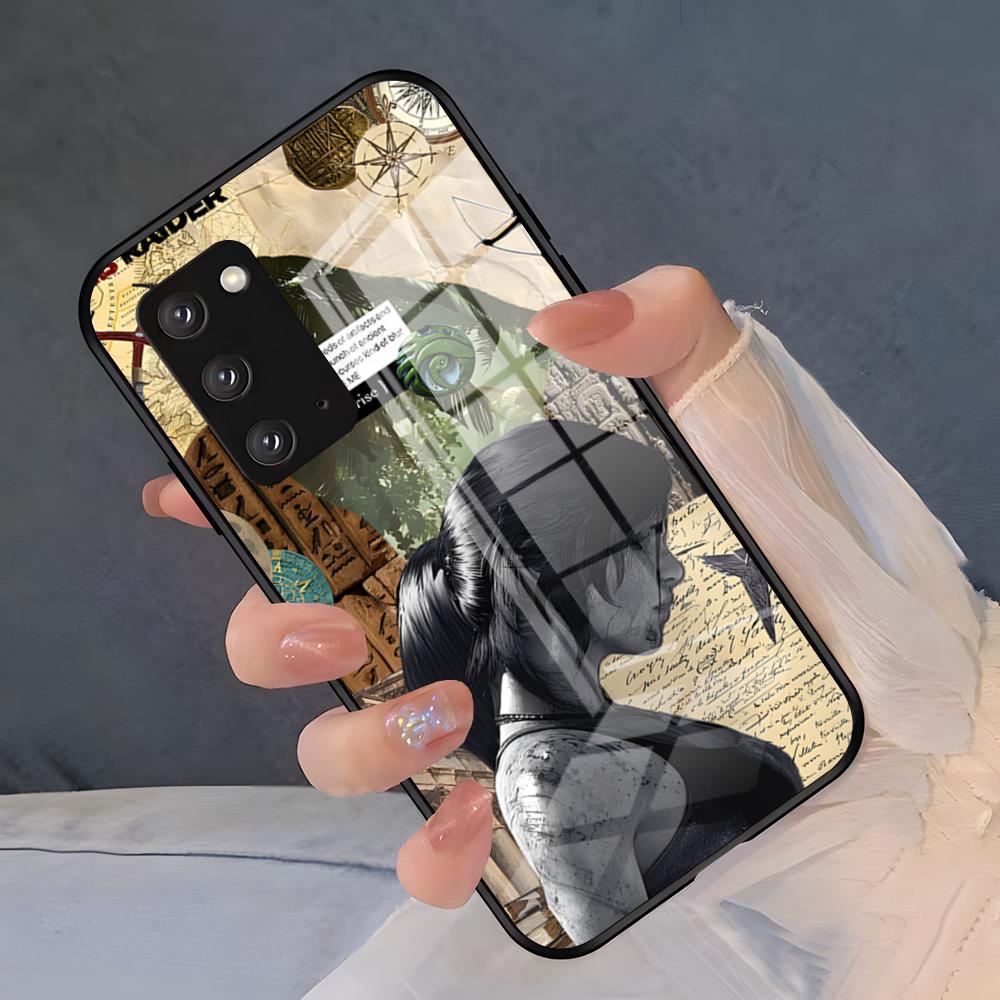 Чехол для телефона игры Tomb Raider для Samsung A25 A13 A33 5G A54 A36 A35 A56 A52 A14 Ударопрочный стеклянный чехол