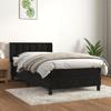 3131185 vidaXL Divan Bed with Mattress Black 100x200 Cm Velvet