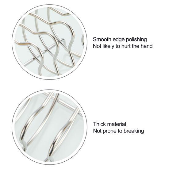 Bear-Shaped Toast Rack Stainless Steel 6-Slice Bread Holder for Air Fryer Oven Steamer Cute Even Heating Kitchen Accessories