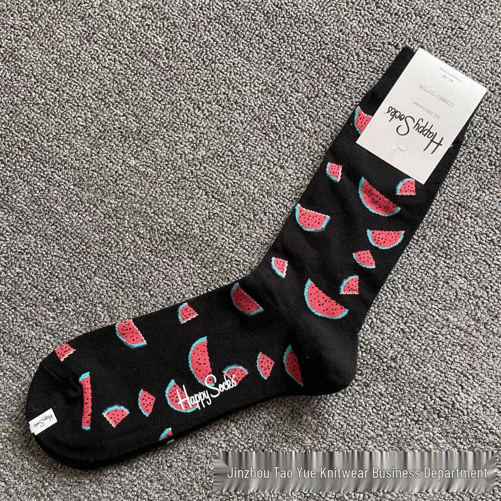 Hippy Happy Мужские Универсальные Хлопковые Носки до Середины Икры Модные