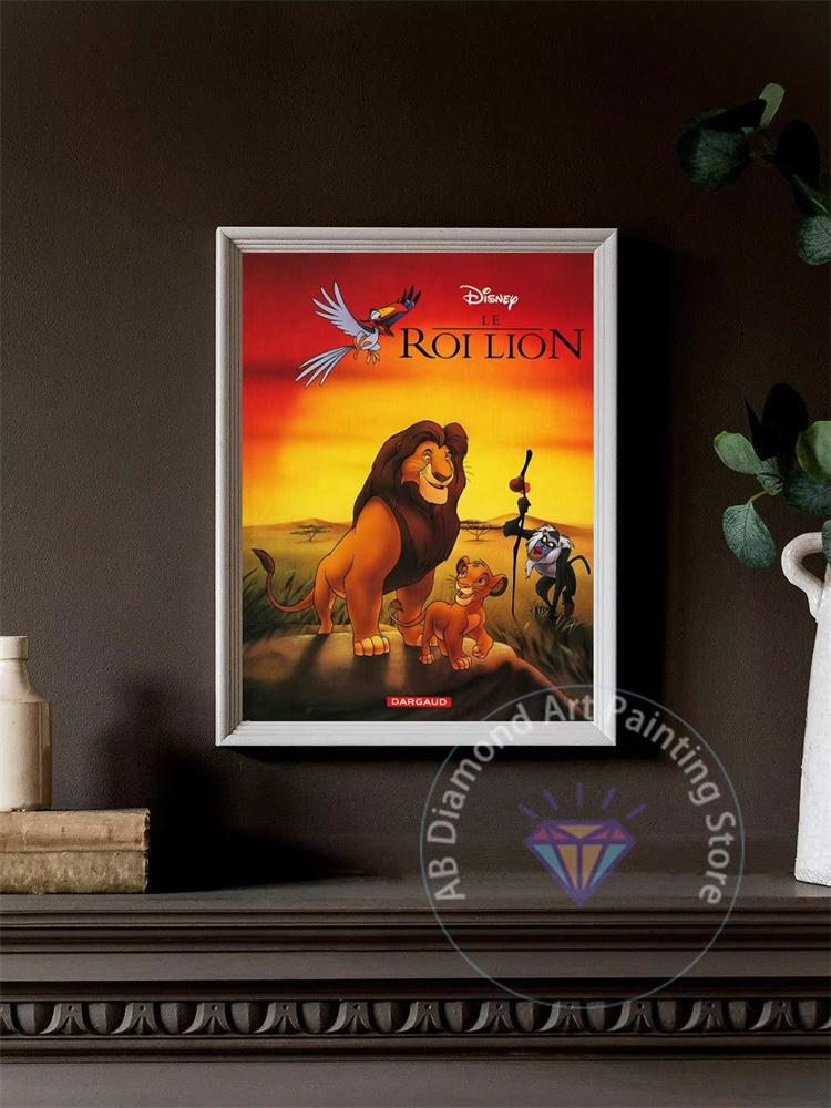 Набор для алмазной живописи «Король Лев» 5D DIY Алмазная вышивка крестом Искусство ручной работы Подарки для взрослых и детей Домашний декор