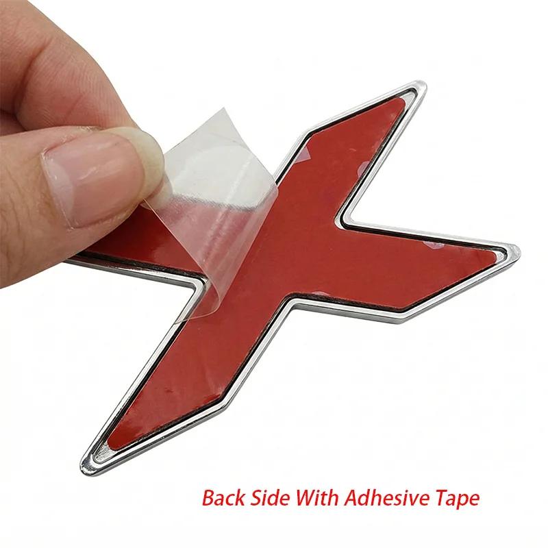 NEW 3D ABS Car Rear Trunk Emblem Badge Sticker For BMW X1 X2 X3 X5 X6 GT Z4 Glossy Black Chrome Logo Decal Styling Accessories IK7