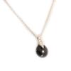 [L0956] - Black 'Sissi' Silver Necklace (agate)