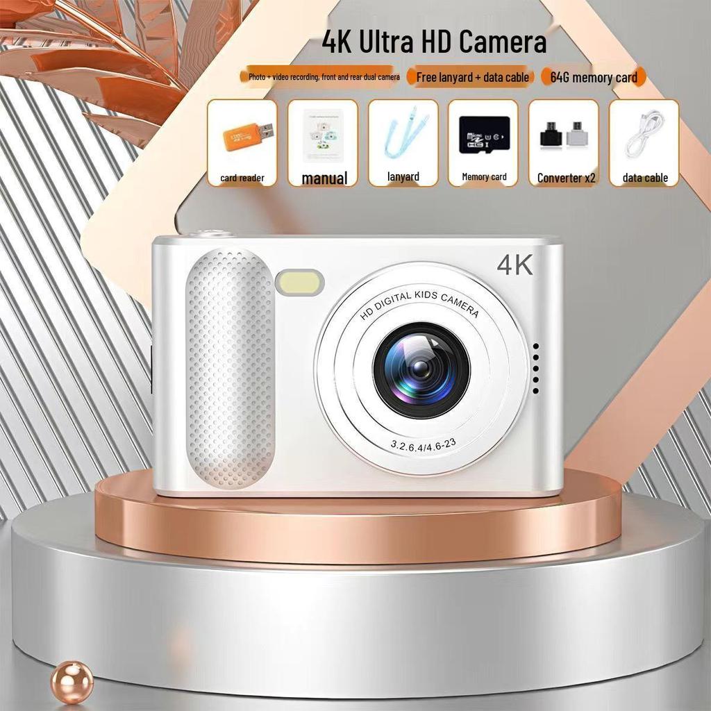 100MP Dual CCD Retro Student Card Camera - Uploadable & Portable