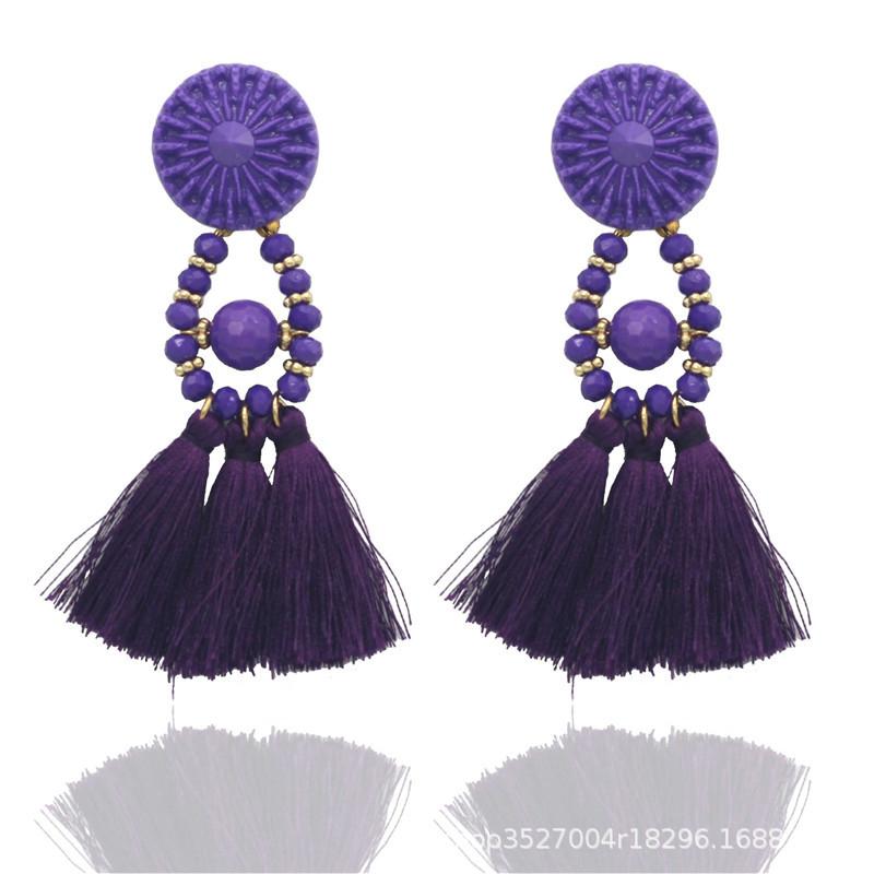 Панк Большие Серьги-кольца с длинной кисточкой для женщин девушек стимпанк клипсы для ушей панк-стиль серьги кольца для ушей