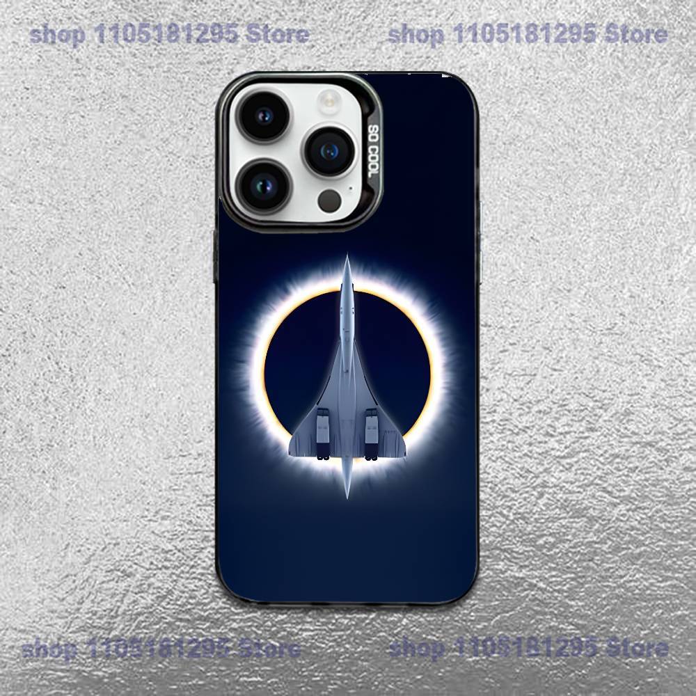 Чехол для телефона Air France Concorde для iPhone 17,16,15,14,13,12,11,X,Mini,Pro,E,MAX Черный Конфетный Матовый Ударопрочный Чехол