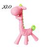 One Piece Molded Teether Baby Giraffe Teething Toy for Infants, Food-Grade Silicone Chew Stick Gum Relief, Safe Tools 3 Months Plus BPA-Free