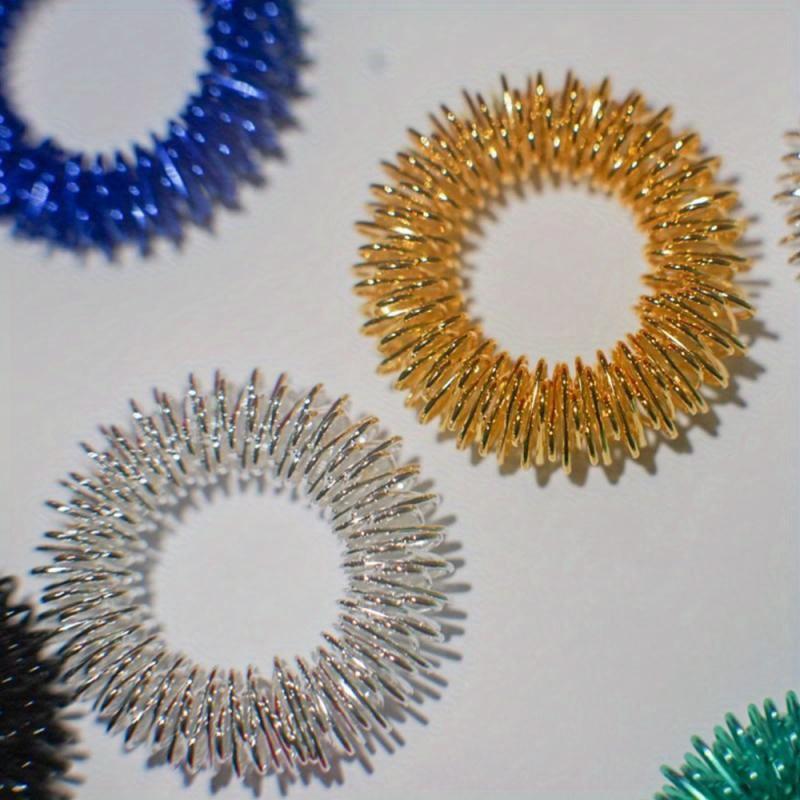 5 шт. Массажер для пальцев, пружинный, колючий, сенсорный, пружинный, кольца для снятия стресса и беспокойства, для похудения