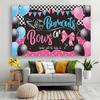 Burnouts or Bows Gender Reveal Decoration Bows or Burnouts Gender Reveal Party Supplies Shower Banner