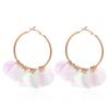 Flower Colorful Sequin Earrings In Alloy For Trendy And Creative Style