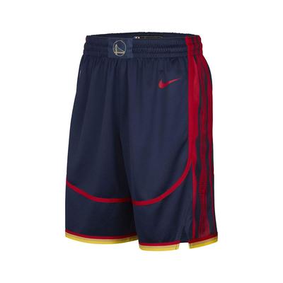 Мужские шорты Golden State Warriors Striped Logo Print Elastic Casual Shorts Navy-Blue FQ4406-419