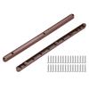 PATIKIL Drawer Slides 8 Pieces Plastic Guide Rails for with Mounting Screws Brown 12" Cabinet/Drawer/Bedside/Table/Wardrobe